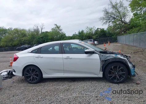 2020 Honda Civic Sport из США, поврежденный, VIN 19XFC2F80LE027799